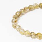 【一点もの】タイチンルチルクォーツ 8mm シンプルブレスレット【鑑別書付き】