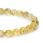 【一点もの】タイチンルチルクォーツ 8mm シンプルブレスレット【鑑別書付き】